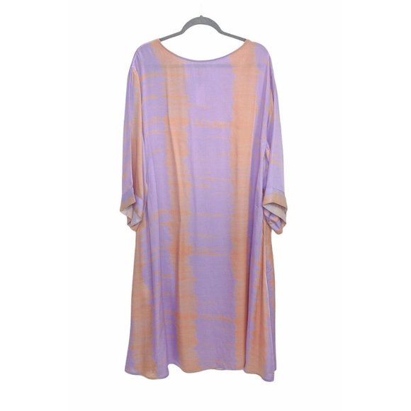 Anthropologie Norblack Norwhite Sonne Purple Gold Kaftan Dress Medium - Picture 3 of 11